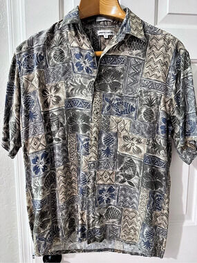 pierre cardin Men's Geometric Cotton Shirt Size Medium